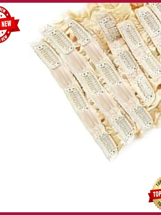 32 Inch Clip-In Human Hair Extensions, Deep Wave Texture, 7 Pieces main image 6